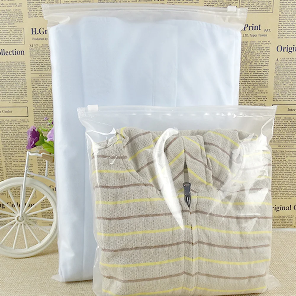

50Pcs Plastic Back Matte Front Clear Zip Lock Clothes Packaging Bag with Vent Hole Resealable Sundries Zipper Slide Seal Pouch