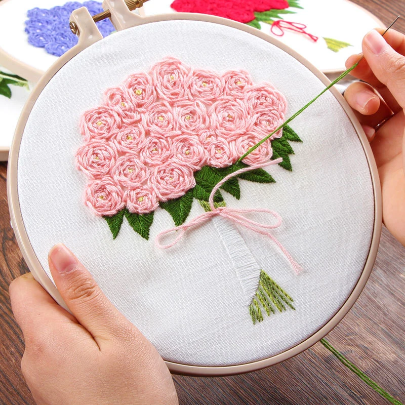 DIY Вышивка Merry Рождество Санта Клаус растения Cherry дерево ручной работы цветок