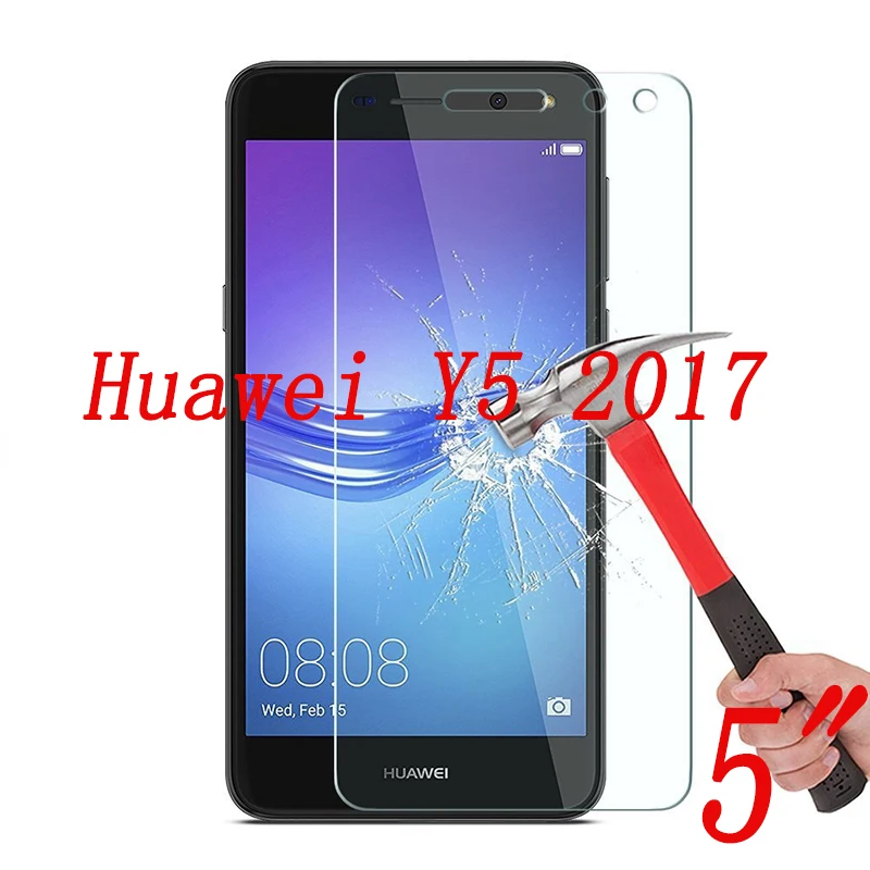 

2 шт., Защитная пленка для экрана Huawei Y5 2017 Y52017 5,0 Дюйма 9H