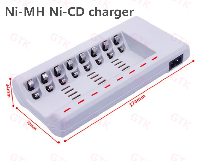 GTK 8 слотов умное зарядное устройство NIMH NICD аккумуляторная батарея 1 2 V