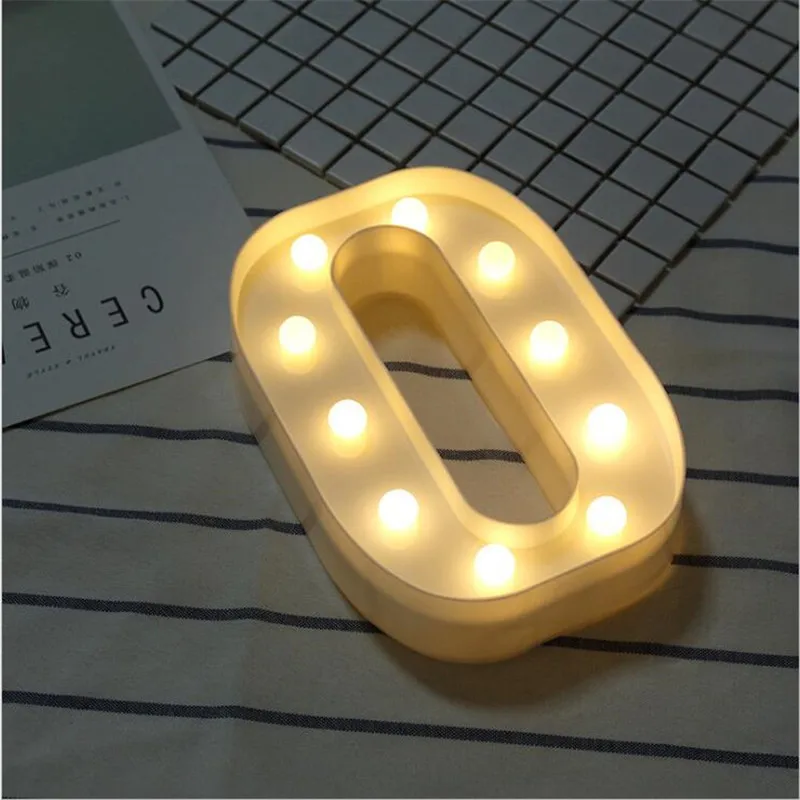 DIY светодиодный ночной Светильник Пластик письмо буквы алфавита лампа для дома клуб Декор стен Рождество Свадебная вечеринка праздничные украшения