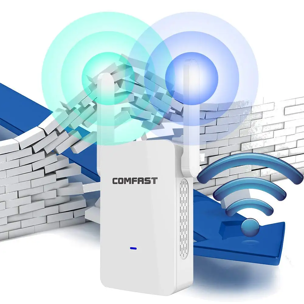 COMFAST AC1200 WiFi расширитель диапазона 1200 Мбит/с 2,4/5,8 ГГц двухдиапазонный Wi-Fi Беспроводной ретранслятор/точка доступа/маршрутизатор расширяет Wi-Fi