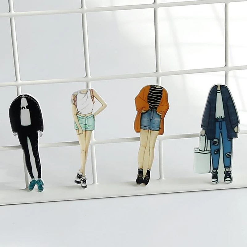 DoreenBeads 5 см японский Harajuku стиль акриловые булавки безопасные булавки для броши для девочек Женский свитер пальто рубашка воротник сумка с шарфом Декор