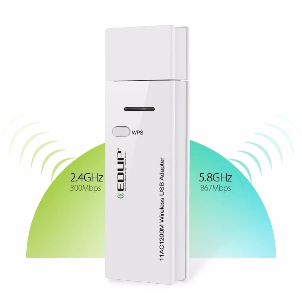 EDUP 5 ГГц мини беспроводной usb адаптер Wi Fi 1200 Мбит/с 802.11ac приемник Dual Band 2 4/5 ethernet