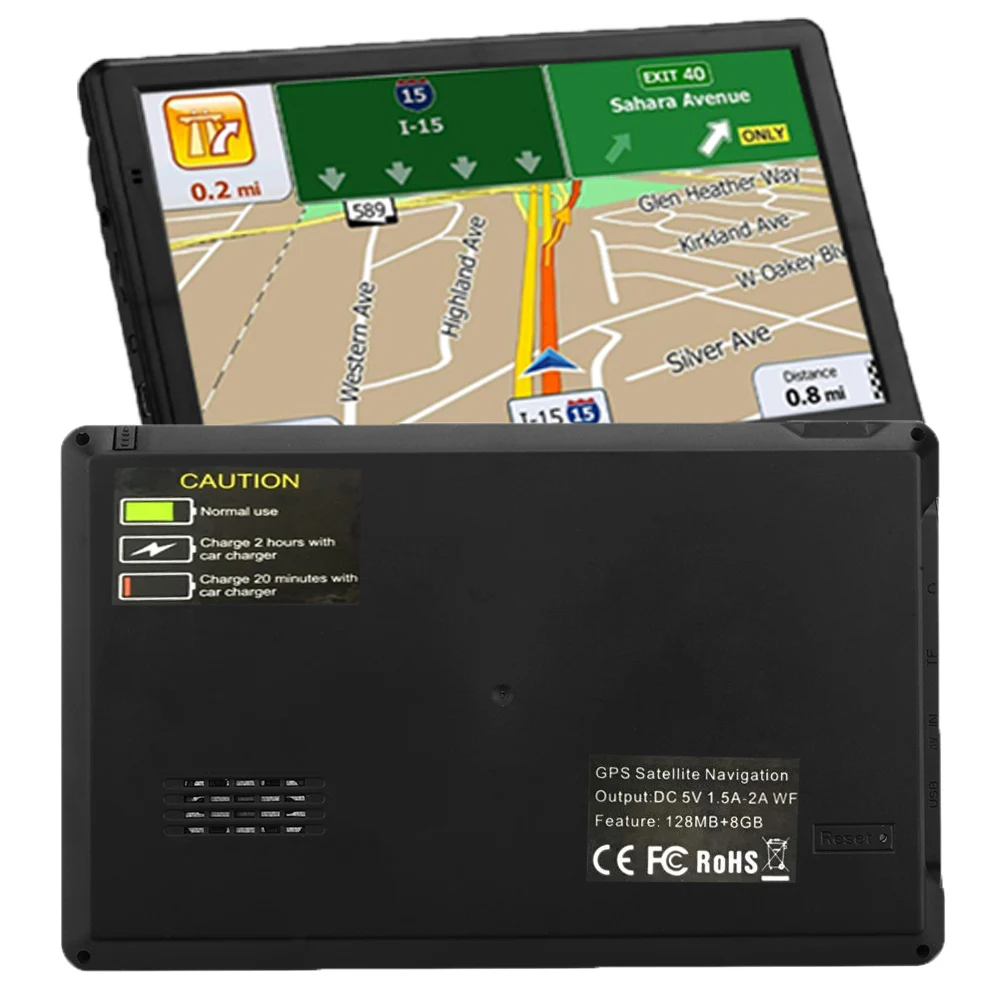 GPS навигатор портативный автомобильный 7 дюймов HD FM Bluetooth|GPS для транспорта| |