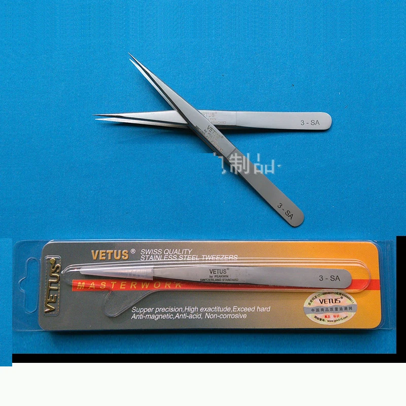 VETUS 3-SA нержавеющая сталь tweezers сверхтонкие высокой точный пинцет