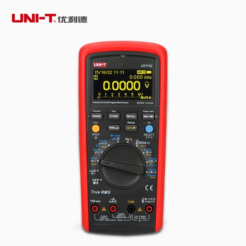 UT171C цифровой измеритель температуры N RMS AC LoZ прямоугольная волна литий ионный