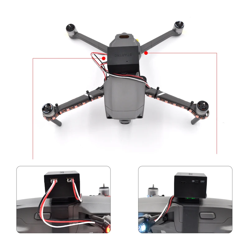 DJI Mavic 2 Pro Zoom СВЕТОДИОДНЫЙ Фонарь шасси расширительные аксессуары комплект ночного полета для DJI Mavic 2 DIY