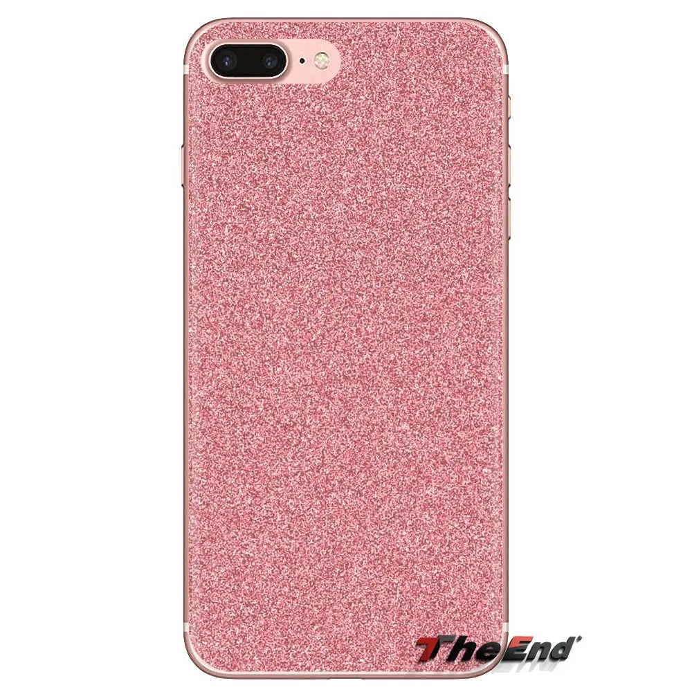Прозрачный корпус из ТПУ розового золота сверкающие блестки шеврон для iPod Touch Apple