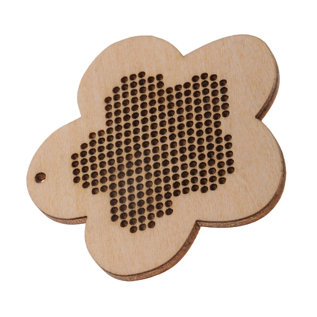 Деревянная подвеска заготовка в форме цветка маленькие круглые подвески для