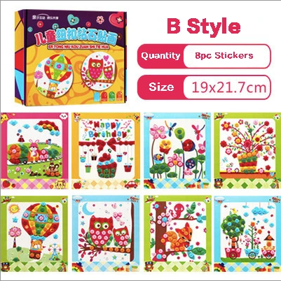 2 стиля Алмазная Кнопка Живопись Рисунок наклейки игрушки наборы обучения