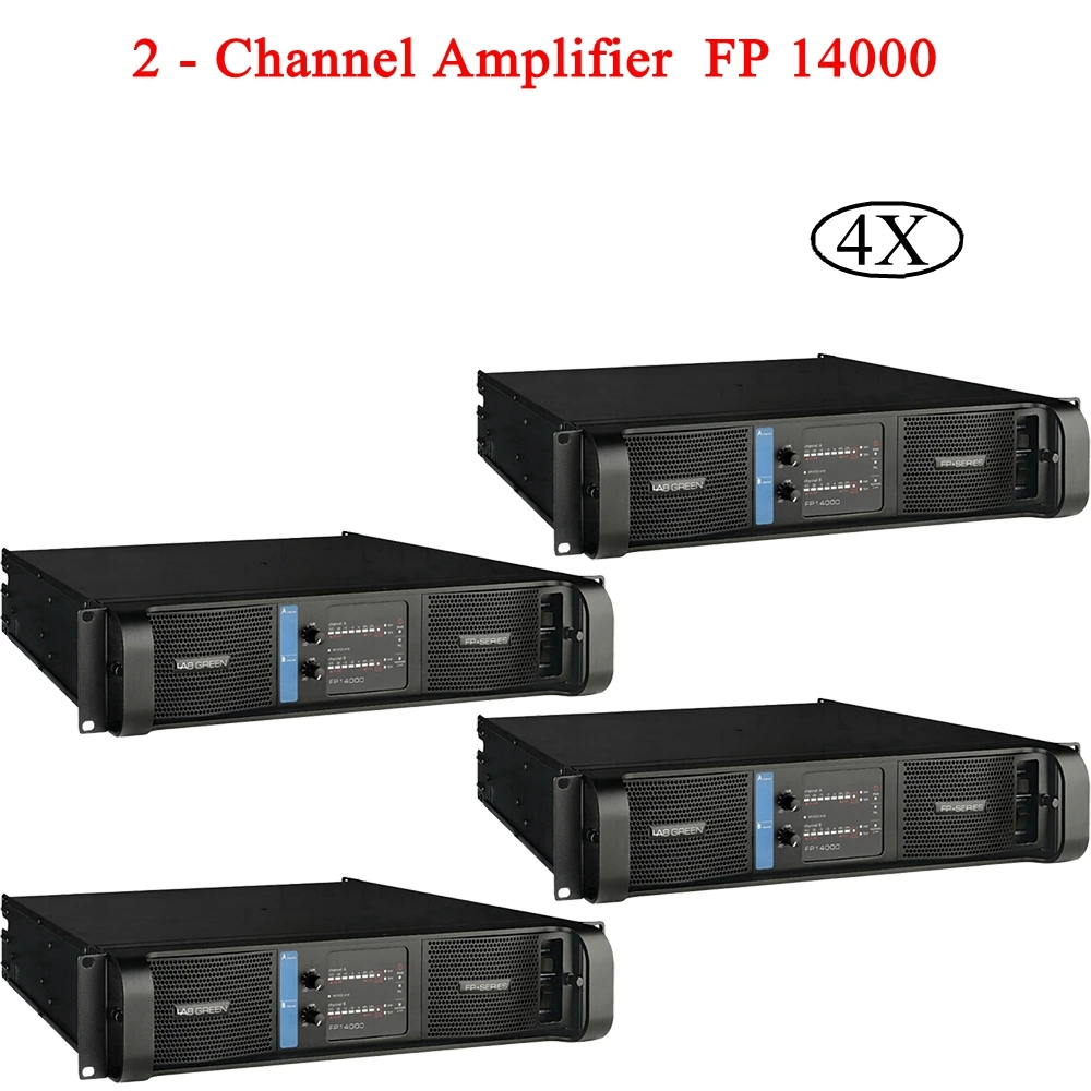 Высококачественный линейный усилитель FP14000 SMPS Усилитель 2 канала при 2x235 0 Вт/8 Ом