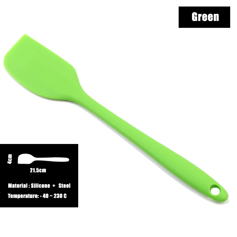Green Scraper Силиконовый скребок для крема торт шпатель скребок для смешивания теста кисточка, мешалка для масла щетки для выпечки кухонная утварь для выпечки Лидер продаж хорошее - Цвет: Green Scraper