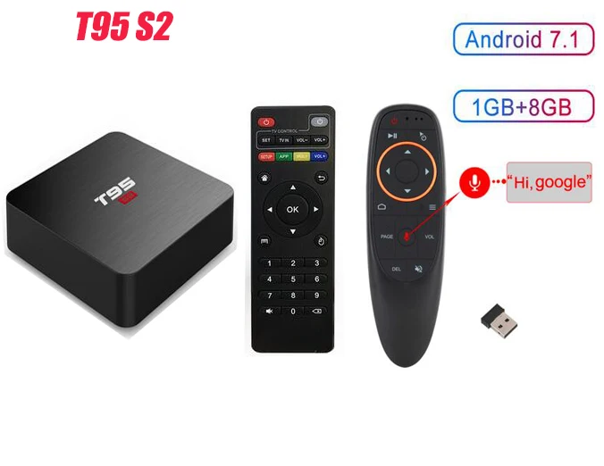 ТВ приставка T95 S2 на Android 7 1 2 + 16 ГБ Amlogic S905W 4 ядра ГГц Wi Fi|ТВ-приставки и медиаплееры|