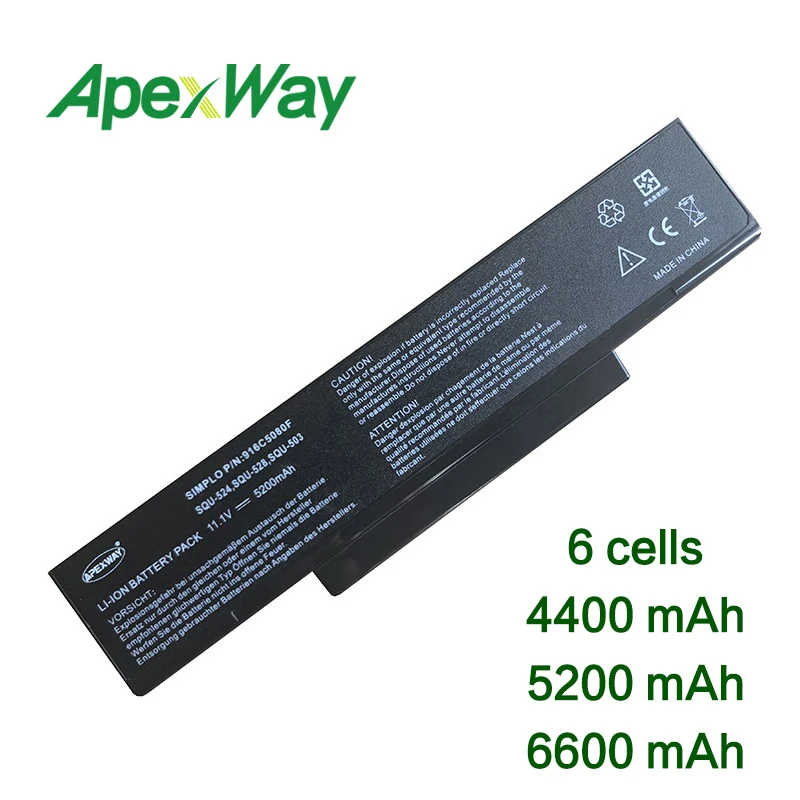 ApexWay ноутбук Батарея A32-F3 90-NIA1B1000 90-NI11B1000 для Asus A9 F2 F2F F2J F3 F3E F3F F3H F3J F3L F3P F3Q F3T F3U F3SA