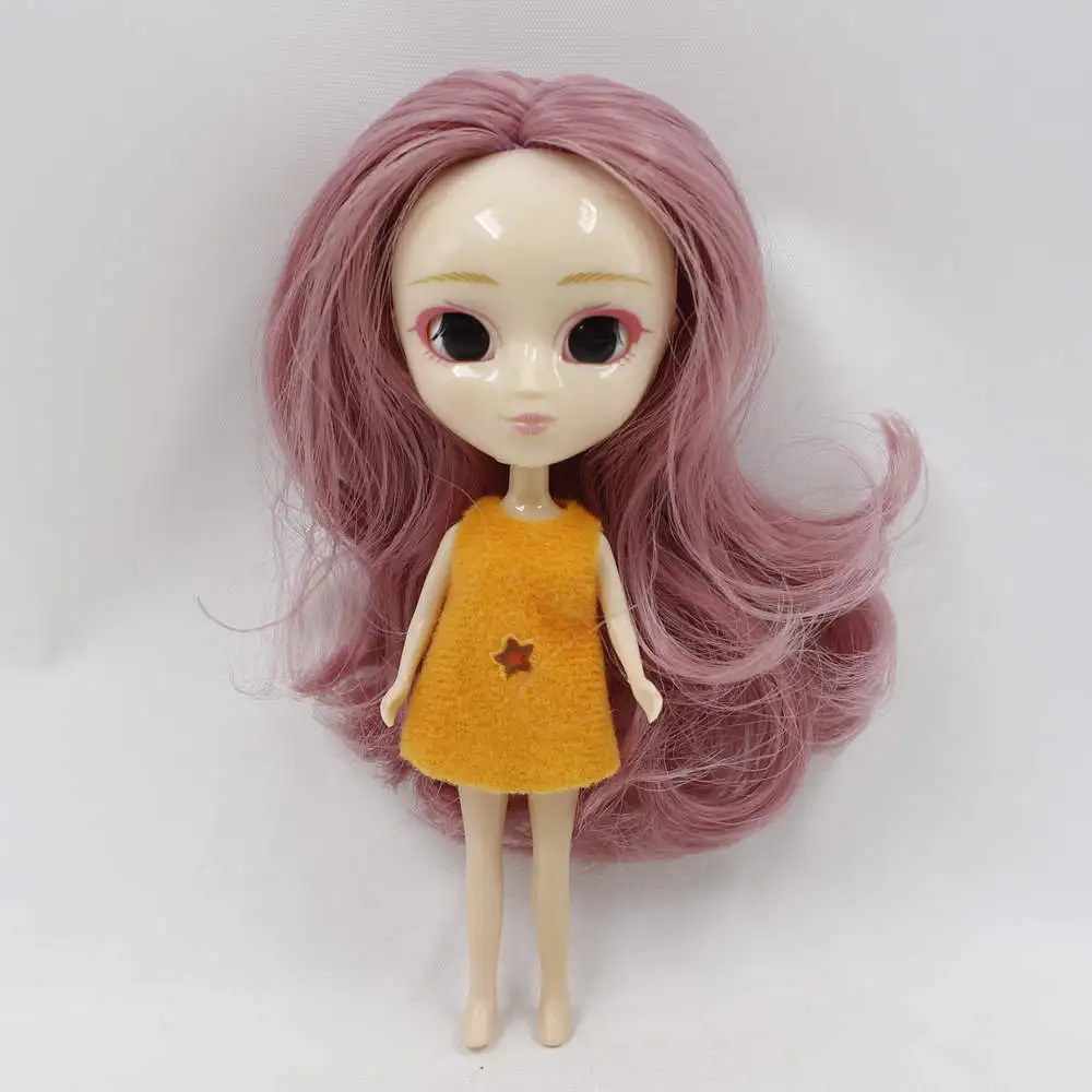 Прозрачный Мини кукла Pullip 11 см, как BJD кукла различные цвета волос прическа одежда случайный - Цвет: Прозрачный