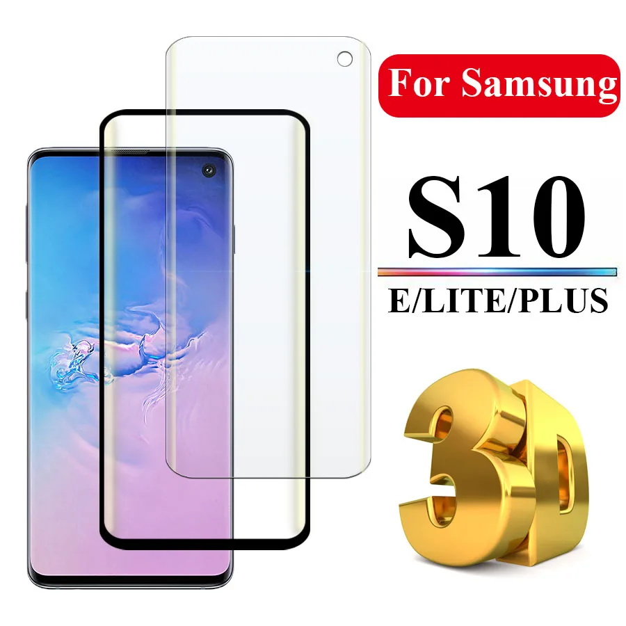 3D Защитное стекло для samsung galaxy s10 plus lite s10e закаленное s10plus samsun s 10 e 10se S10 verre tremp