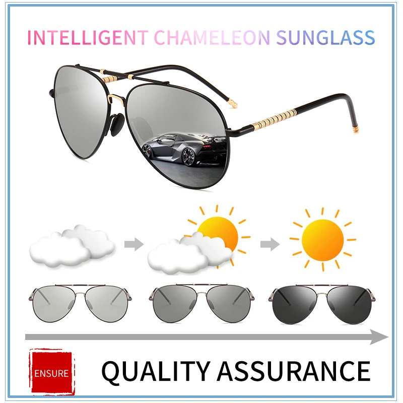 2021 пилот фотохромические солнцезащитные очки HD поляризованные Для мужчин женщин
