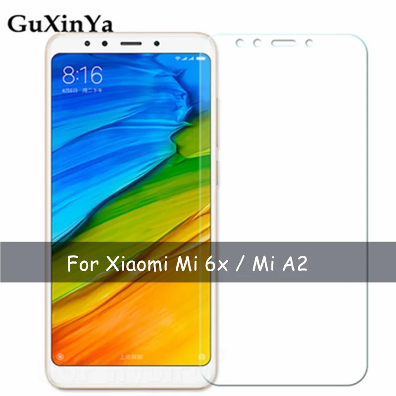 2 шт. закаленное стекло Xiaomi Mi A2 защита для экрана против царапин 6X / пленка
