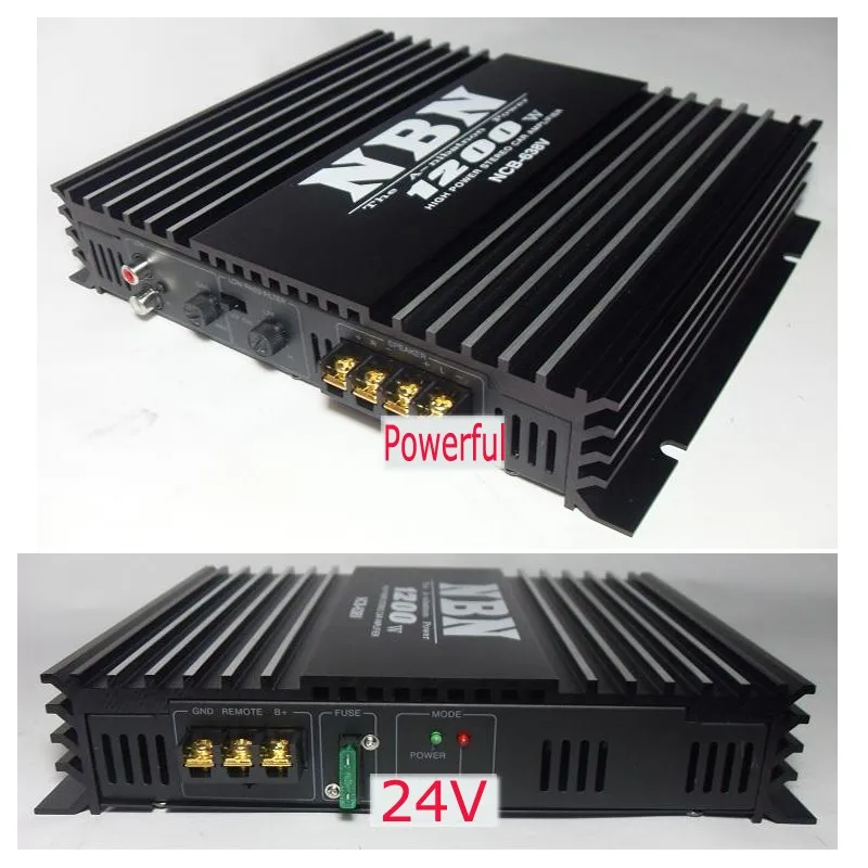 DC 24 v 2CH высокомощный класс AB аудио Авто фургон усилитель, лучшее качество Mosfet стерео автомобильные акустические усилители усилитель