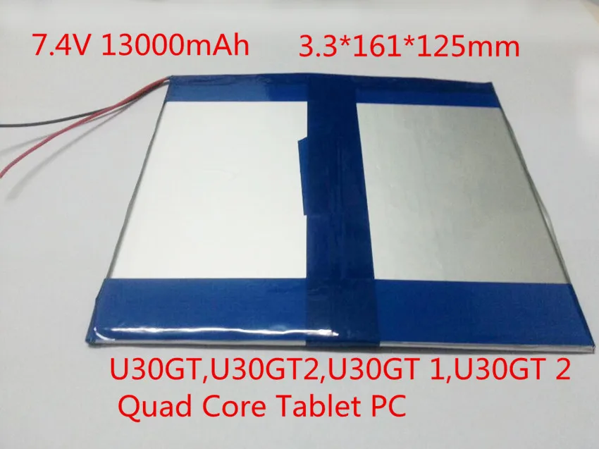 7 4 V 13000 мАч оригинальный аккумулятор li-ion Батарея для U30GT U30GT2 1 2 ядра Tablet PC 3 3*161*125 мм