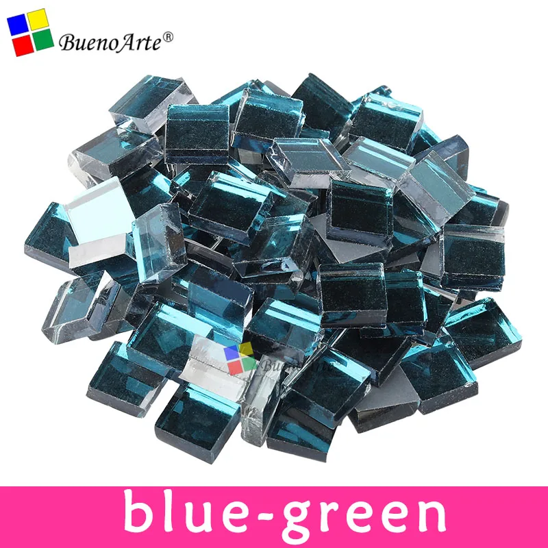 bIue-green 200g зеркальное стекло с украшением в виде кристаллов глянцевый серебристый цвет 3/8 дюймов 10X10 мм квадратный Серебряный для художественного оформления ногтей, ручная работа зеркало стеклянная плитка - Цвет: bIue-green