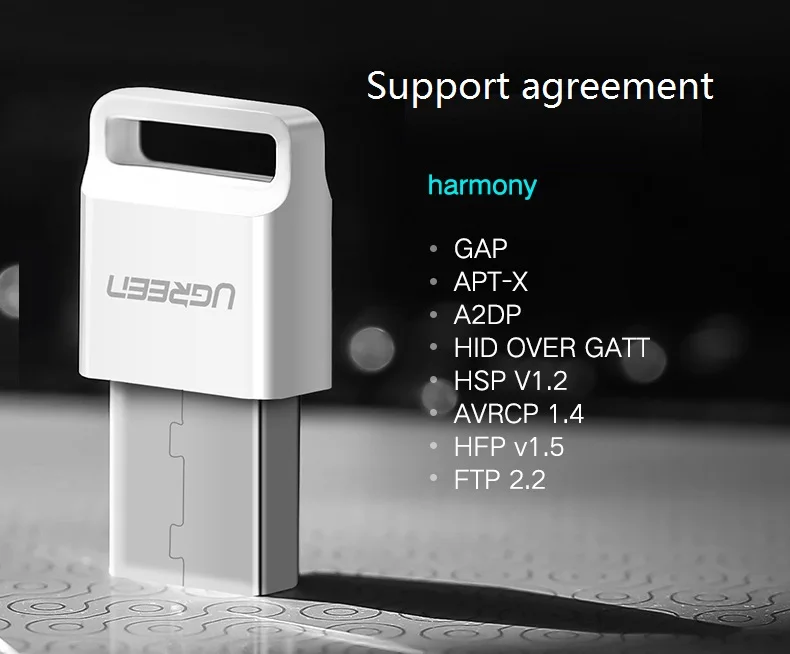 UGreen usb 4,0 bluetooth адаптер компьютерный Настольный телефон стерео наушники aptx аудио передатчик приемник