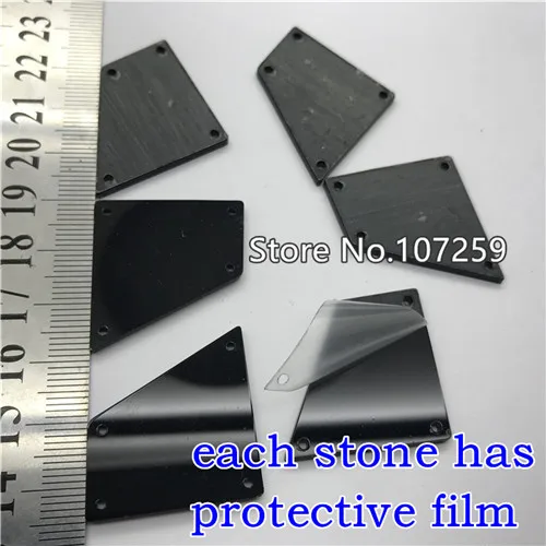 25N 26X27MM TopStone микс 30 форм размеров пришивной акриловый камень черный реактивный зеркальная поверхность для шитья ювелирных изделий Акриловые черные бусины аксессуары - Цвет: 25N 26X27MM