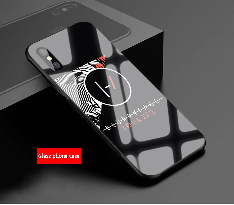 Twenty One Pilots Роскошные закаленное стекло чехол для телефона iPhone 5 5C 5S SE 6 6plus 7 7plus 8 8plus X