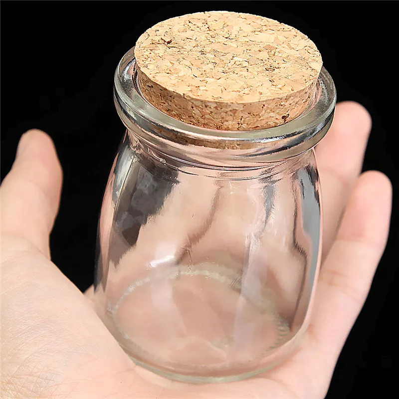 

KiWarm 100ml Mini Small Clear Glass Storage Jars Bottle Vial Container Wishing Bottle with Cork Stopper DIY Home Decor