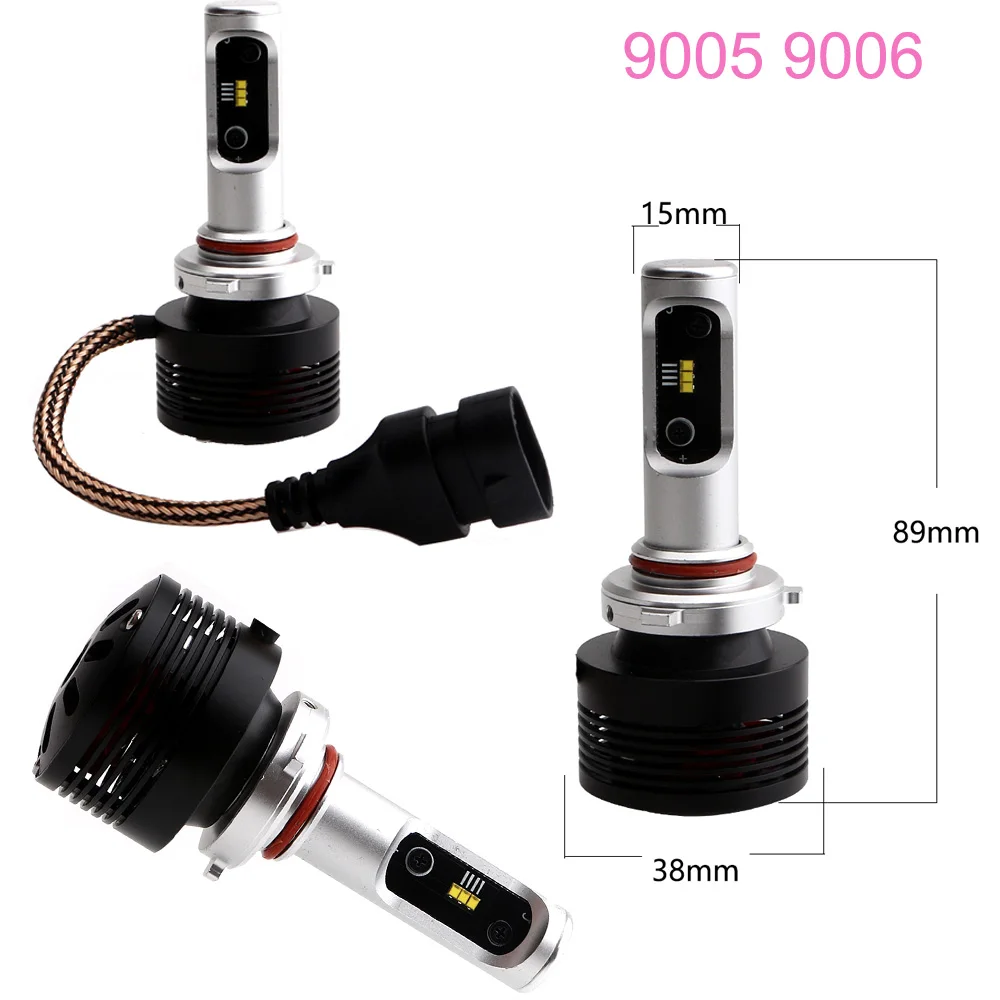 YM E-Яркий 1 комплект светодиодный фары автомобиля H1 H3 H7 H8/H11 9005 9006 H4 30 Вт A7 12V 24V авто фары 4800Lm 6500K фары дальнего света