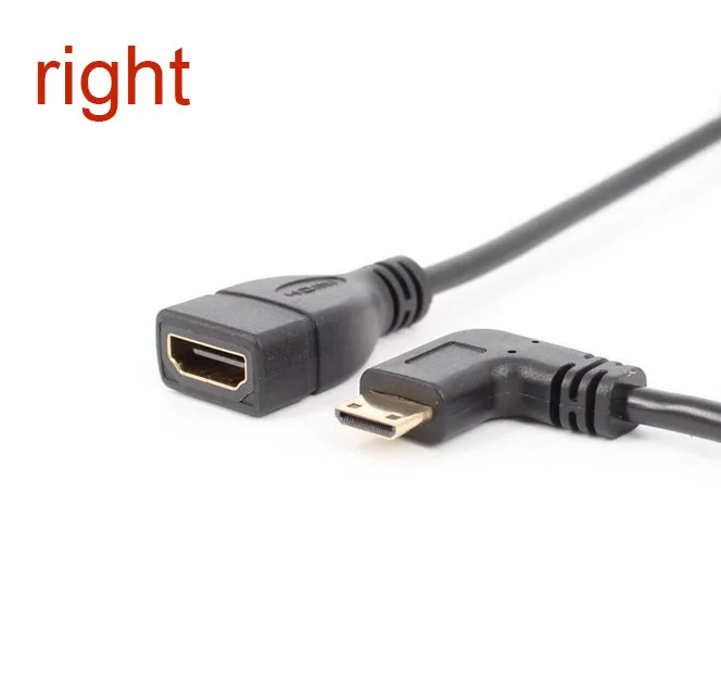 10 шт встраиваемый 90 градусов правый d мини HDMI штекер к переходник гнездовой
