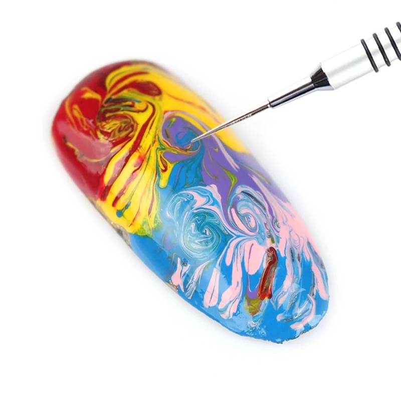 Manicure DIY Aluminum Handle Drawing Brush Nail Art Tools Painting Pen