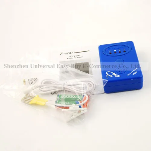 Bedwetting Enuresis Urine Bed Wetting Alarm +Sensor With Clamp for Adult &amp Baby (Blue) |
