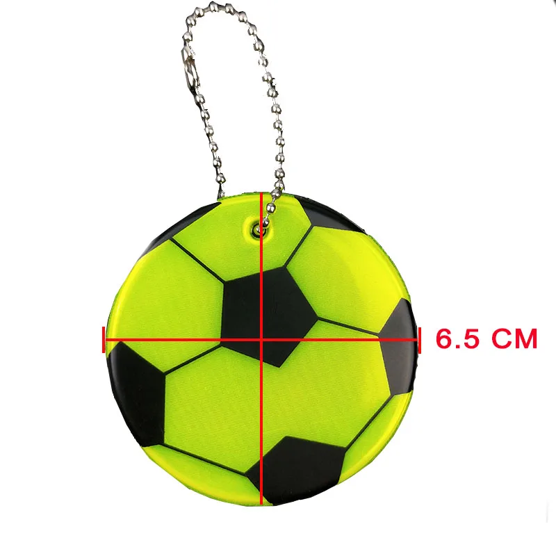 Оптовая продажа 50 шт. светоотражающий брелок с футбольным рисунком подвесные