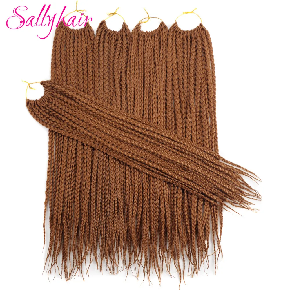 Sallyhair самых лучших брендов, 3X афро коробка косы 18 дюймов 22 шт./упак. синтетические накладные волосы на крючке, затененные, эффектом деграде(переход от темного к буксировочный тона плетеные волосы для наращивания чёрный; коричневый Bug