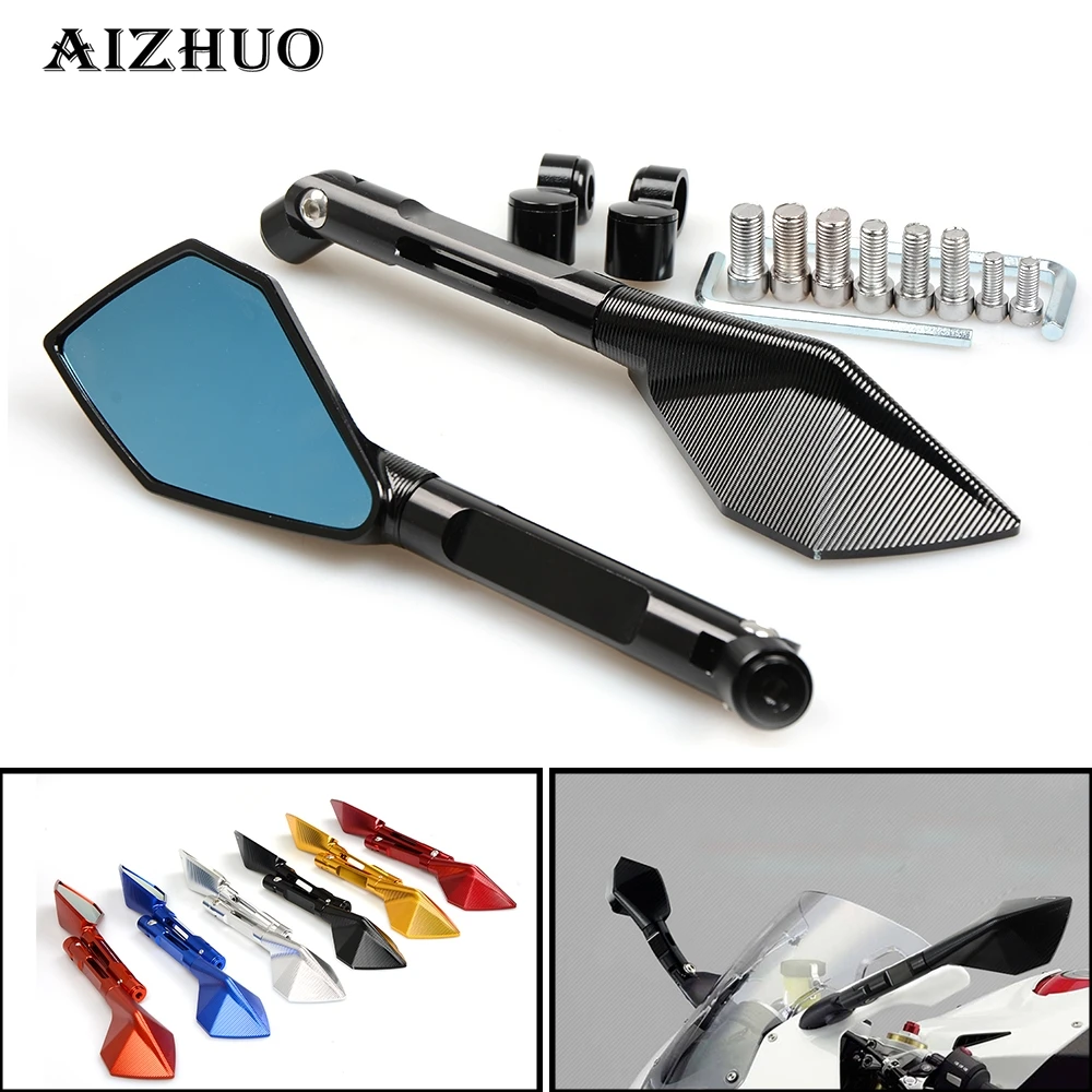 Универсальное мотоциклетное зеркало заднего вида для YAMAHA R6 2004 2005 2006 KAWASAKI Z1000 Z800 Z750