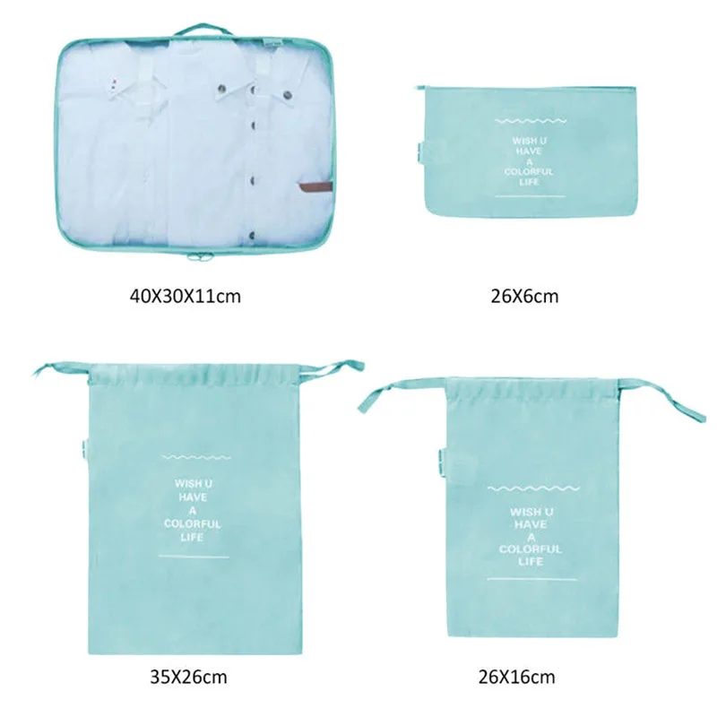 8 шт. сумка для хранения в путешествии набор чемоданов багажа органайзер макияжа