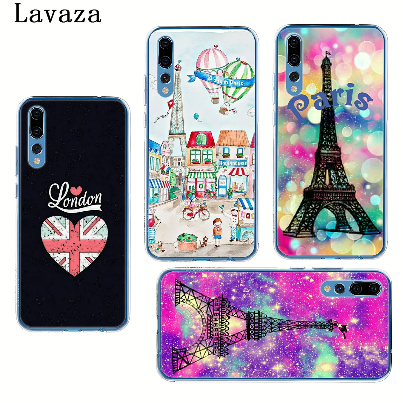 Жесткий чехол Lavaza с изображением Парижа и Эйфелевой башни для Huawei Mate 30 20 Pro 10 Lite Y6
