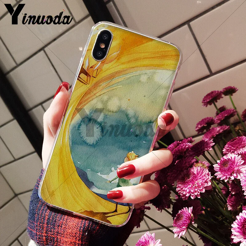 Yinuoda The Little Prince Smart Cover Soft Shell Phone Case for iPhone X XS MAX 6 6S 7 7plus 8 8Plus 5 5S XR
