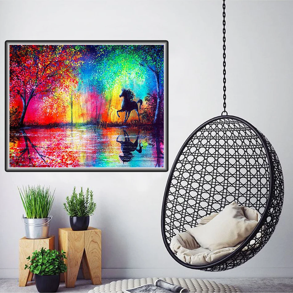 Сделай Сам полный алмазов гостиная алмаз живопись квадратный вышивка крестиком