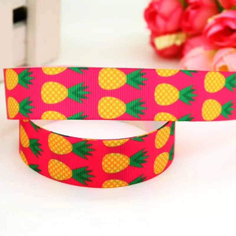 Бесплатная доставка головной убор из корсажной ленты с принтом ананаса 7/8 дюйма