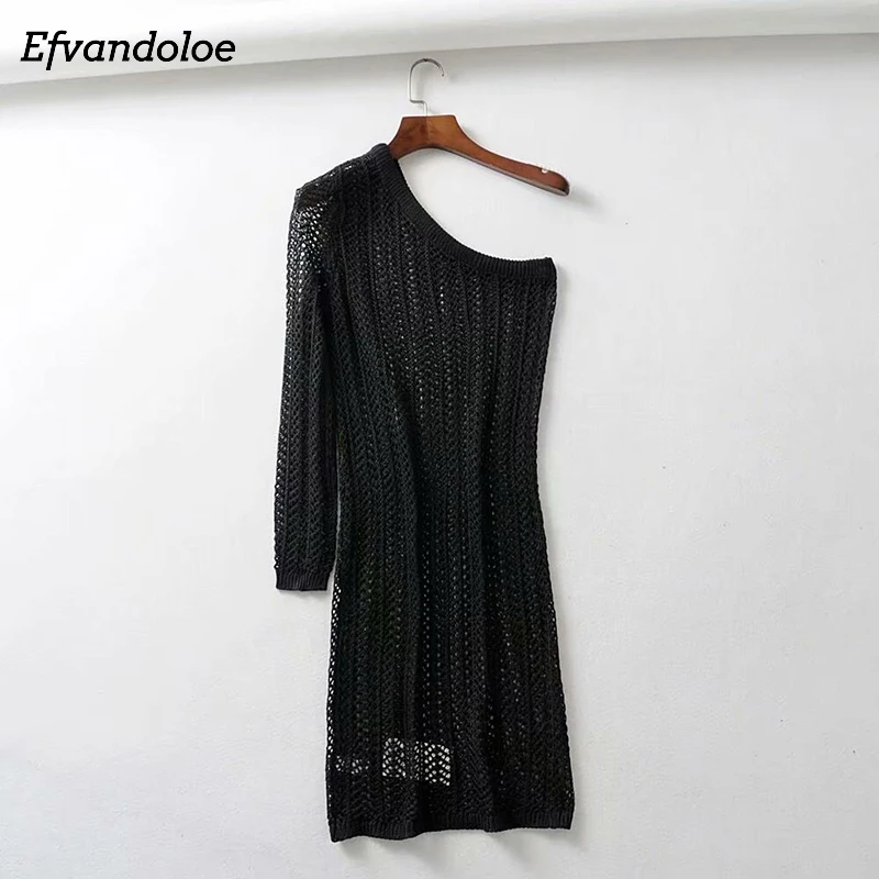 Платье Efvandoloe женское на одно плечо Пляжное сексуальное 2019 | Женская одежда