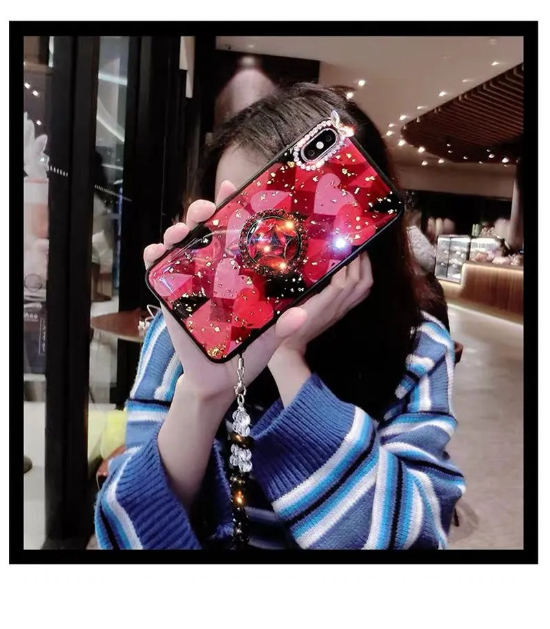 Чехол для телефона Huawei P20 Lite P30 pro honor 7X 8X 8A 8C 9 10 Y7 Prime 2018 Y9 Mate 20 с блестками и стразами