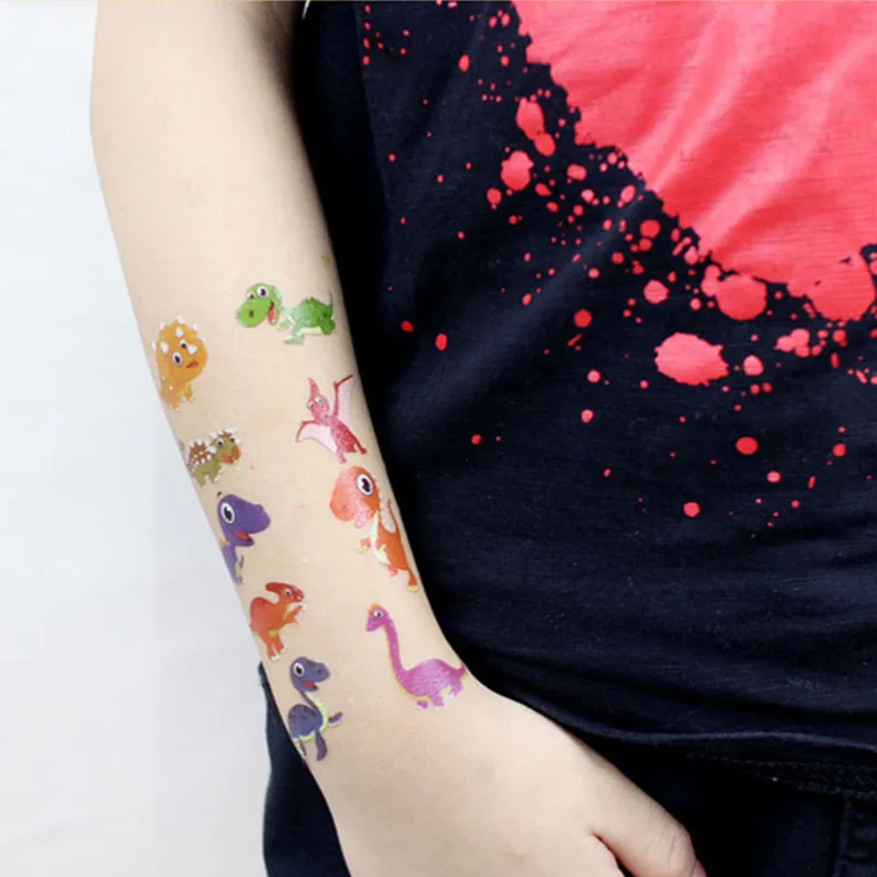 10 шт. вечерние Одноразовые наклейки для татуировок с тропическими джунглями и