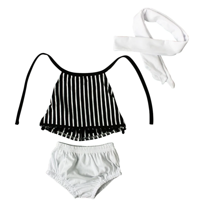 Комплект одежды из 3 предметов для новорожденных девочек 2017 г. летний топ без