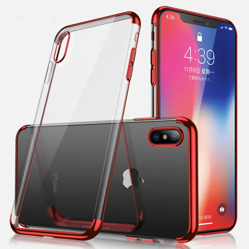 Ультратонкий Мягкий силиконовый чехол для телефона iPhone 7 8 6 6S Plus прозрачный Apple X