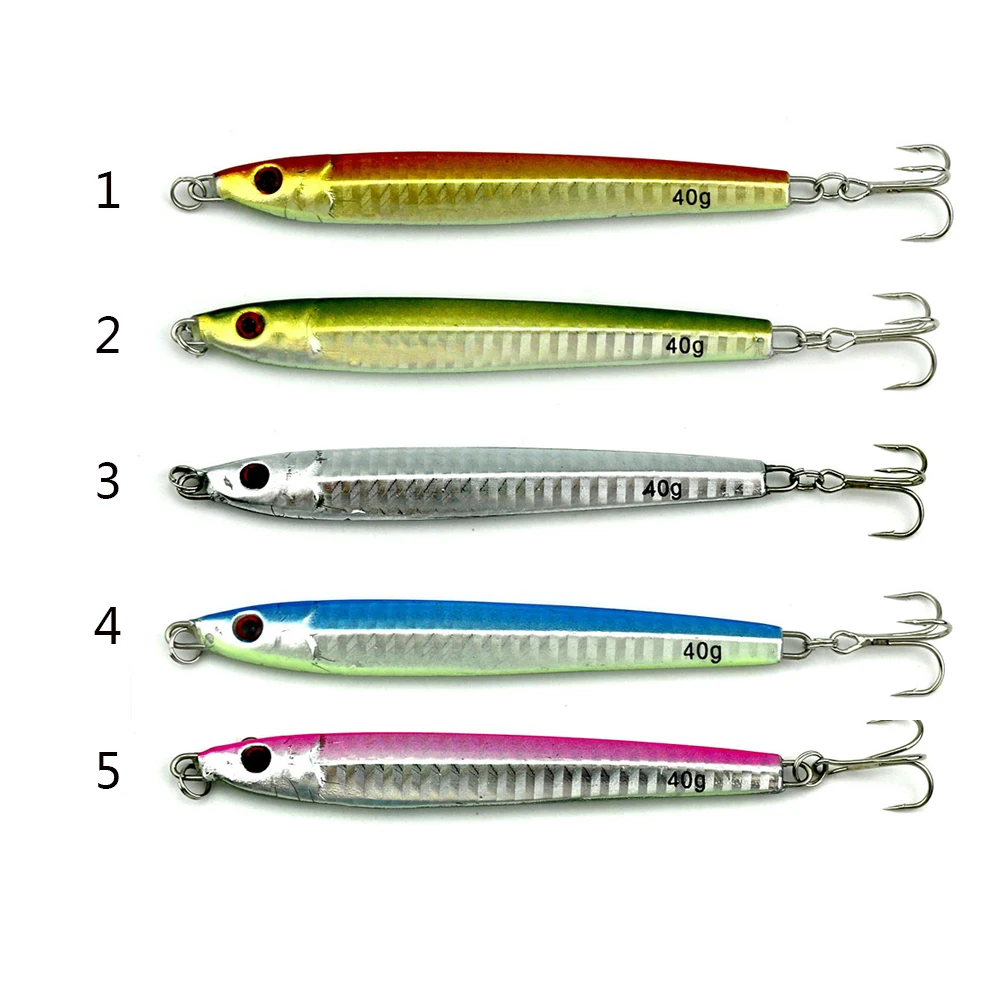 1 Pcs Metal Jig 40g Fishing Lure Spoon Sea Lead Fish Isca Artificial Lures Baits Jigging | Спорт и развлечения