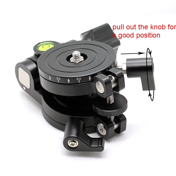 

FITTEST JZ Leveler Base Measurement High Precision Level Regulator for Camera Horizontal 1/4 Screw Mount Panoramic Tripod Head