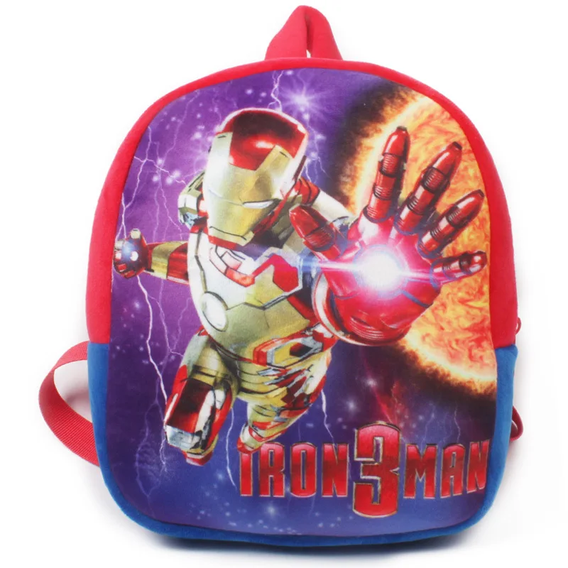 iron Man Детский плюшевый школьный рюкзак для маленьких девочек и мальчиков, игрушки для детей, детский сад, мультфильм, животное, рюкзак для малышей, детские подарки - Цвет: iron Man